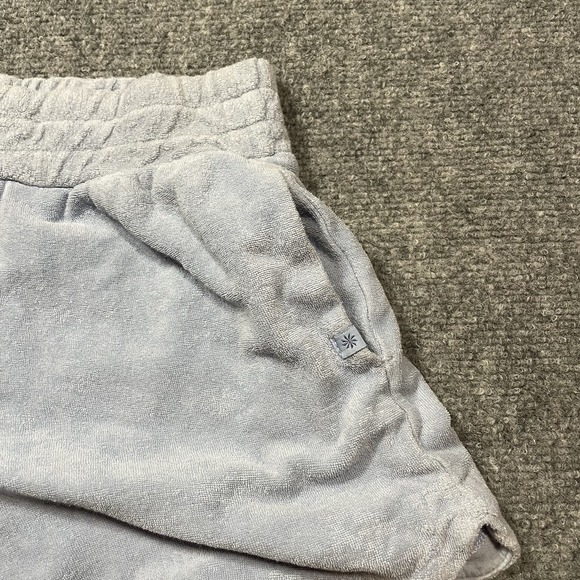 Athleta Girl Terry Shorts Youth XLarge Size 14 Light Blue Cotton Play Clothes - Picture 3 of 6